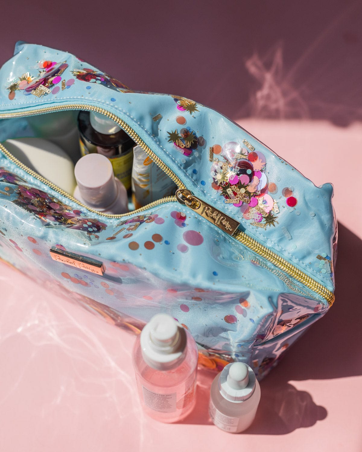 Packed Party vanity makeup bag with zip compartments