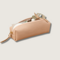 Aurora dusty rose leather makeup bag product view