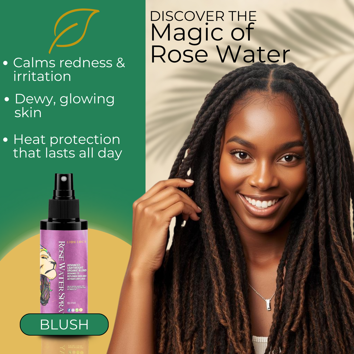 LionLocs Rose Water Spray — Blush