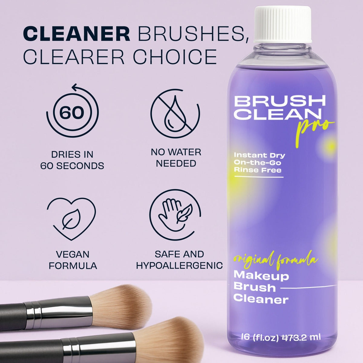 Lavender makeup brush cleaner — product detail