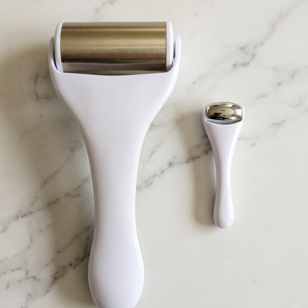 Two reusable ice rollers for face, eye and body use