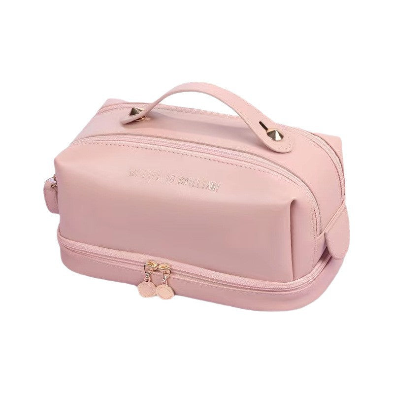 Double-Layer Travel Makeup Bag