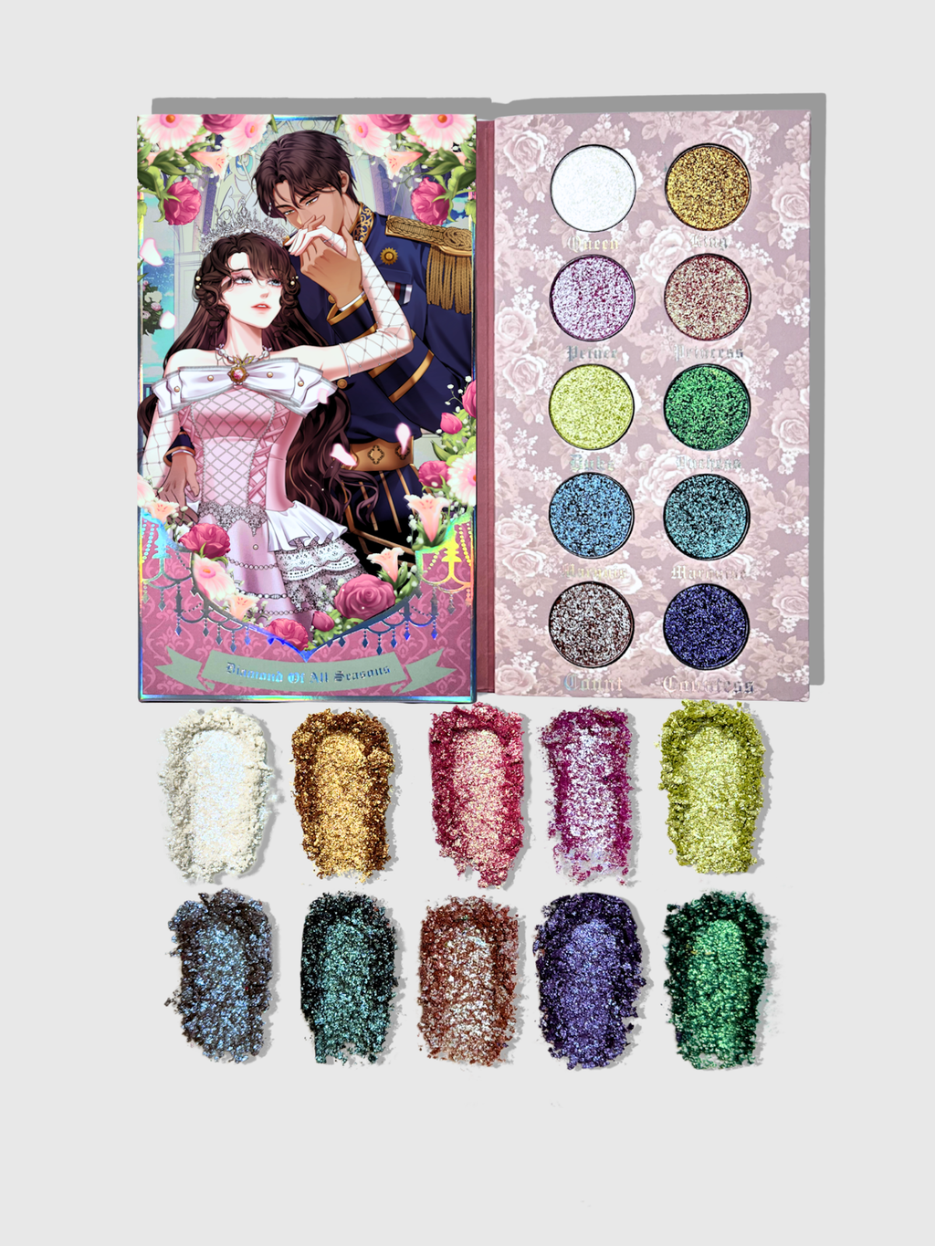 Diamond of All Seasons 10-shade duochrome pressed pigment palette