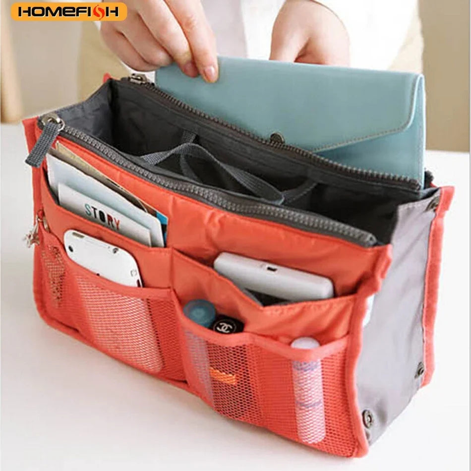 HOMEFISH Multi-Pocket Makeup Bag