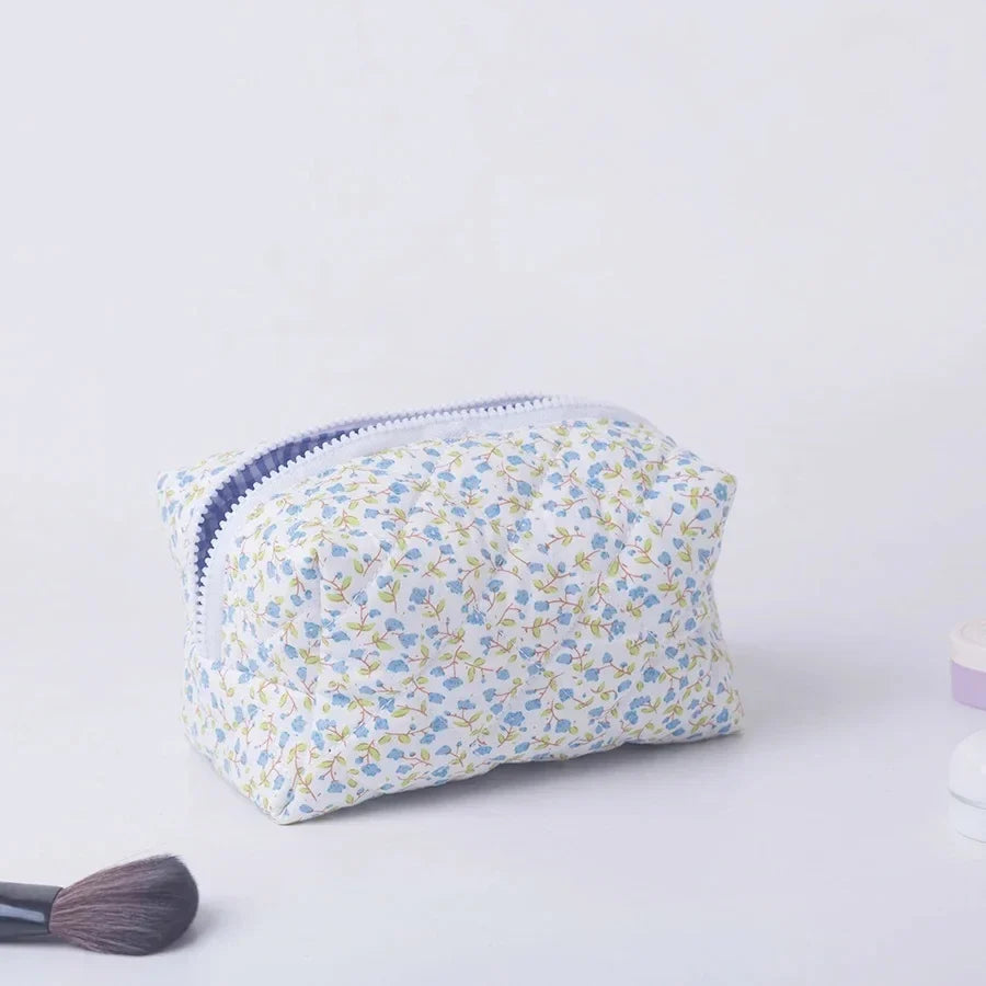 Floral Puffy Makeup Bag