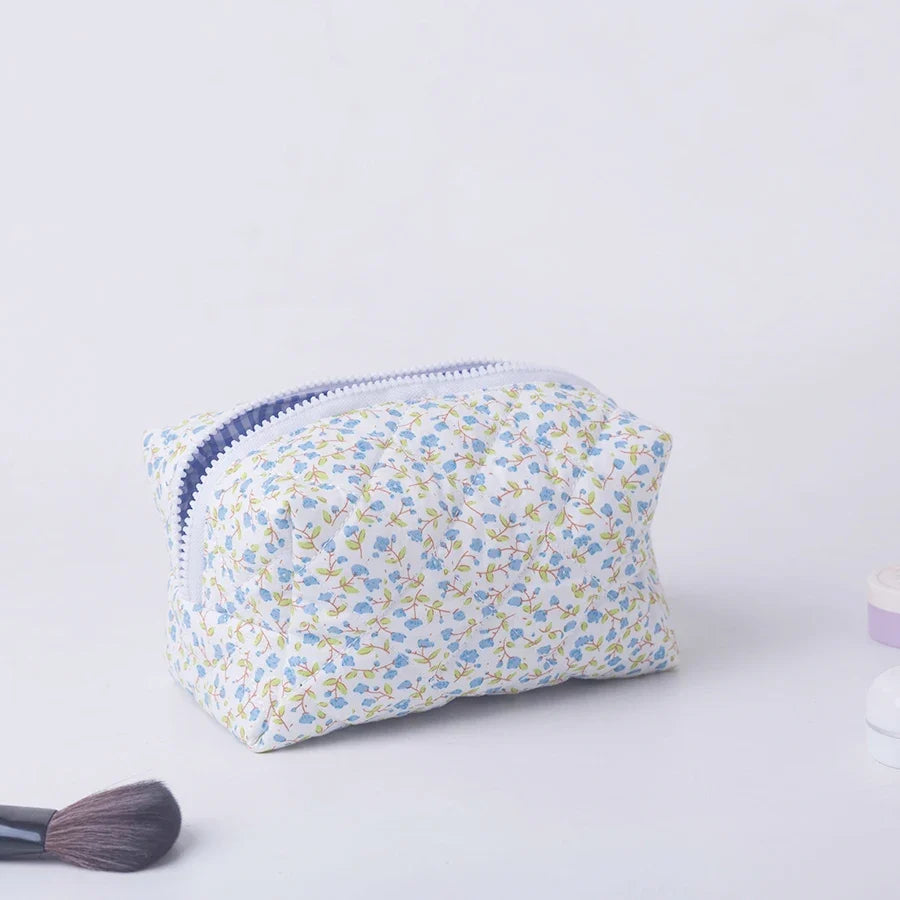 Floral Puffy Makeup Bag