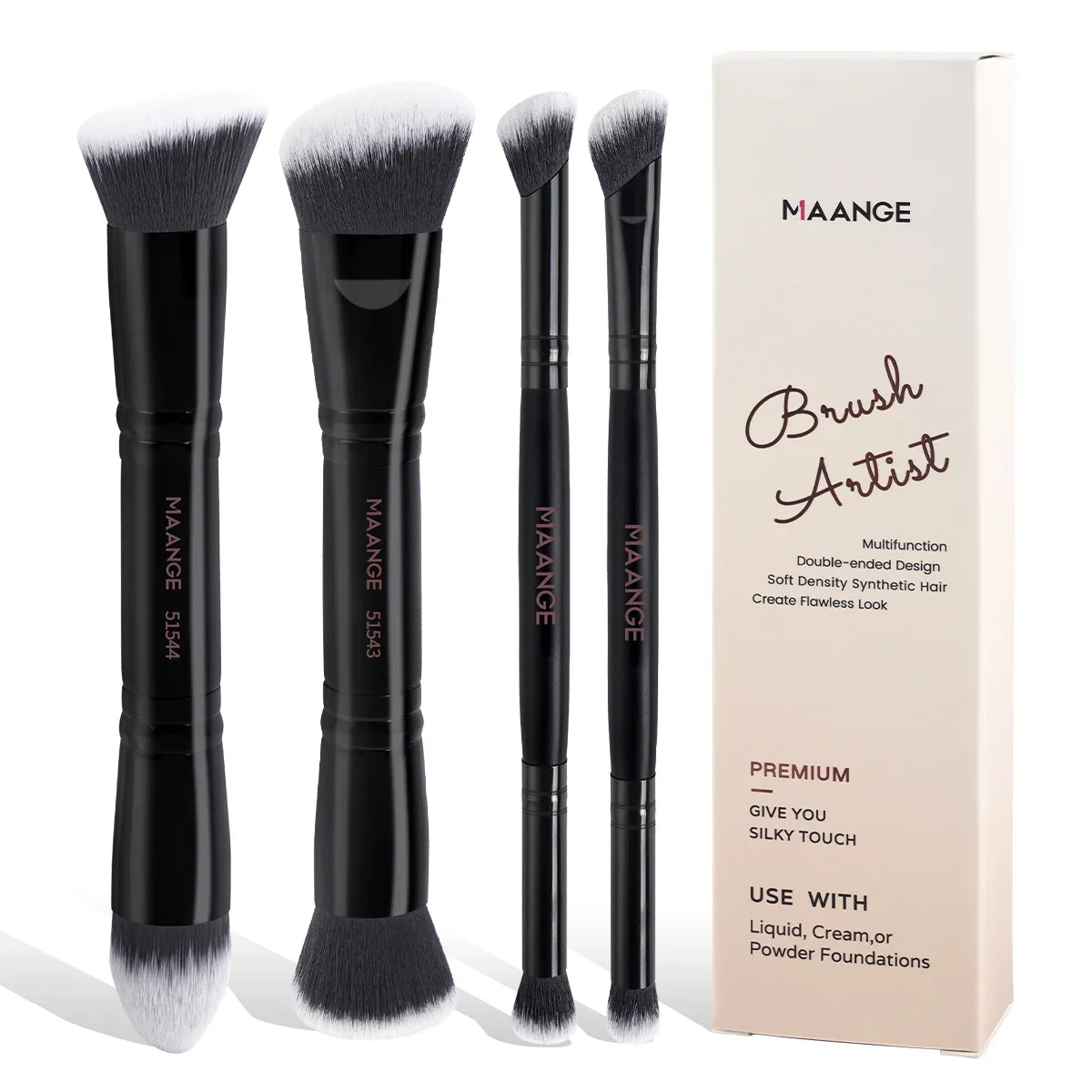 MAANGE travel makeup brush set — brush set detail