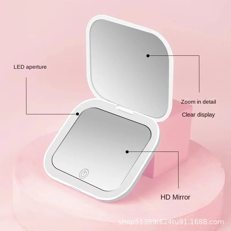 LED Compact Travel Makeup Mirror