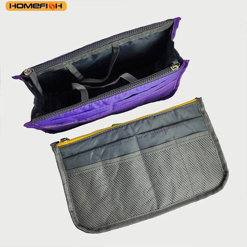 HOMEFISH Multi-Pocket Makeup Bag