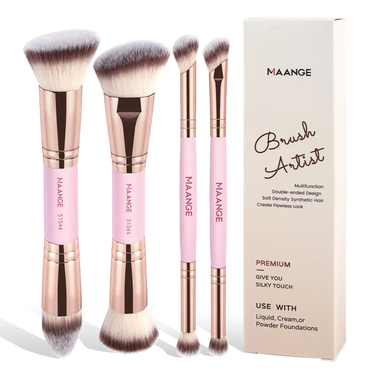 MAANGE travel makeup brush set — set detail