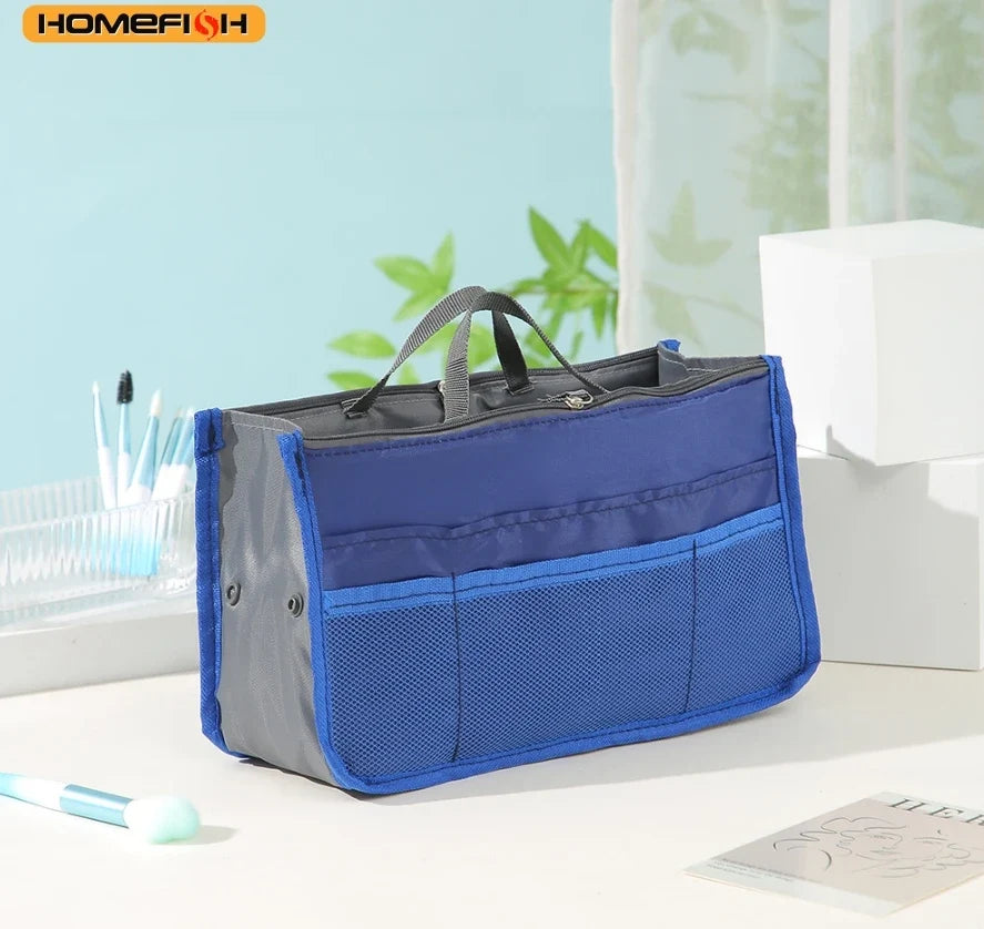 HOMEFISH Multi-Pocket Makeup Bag