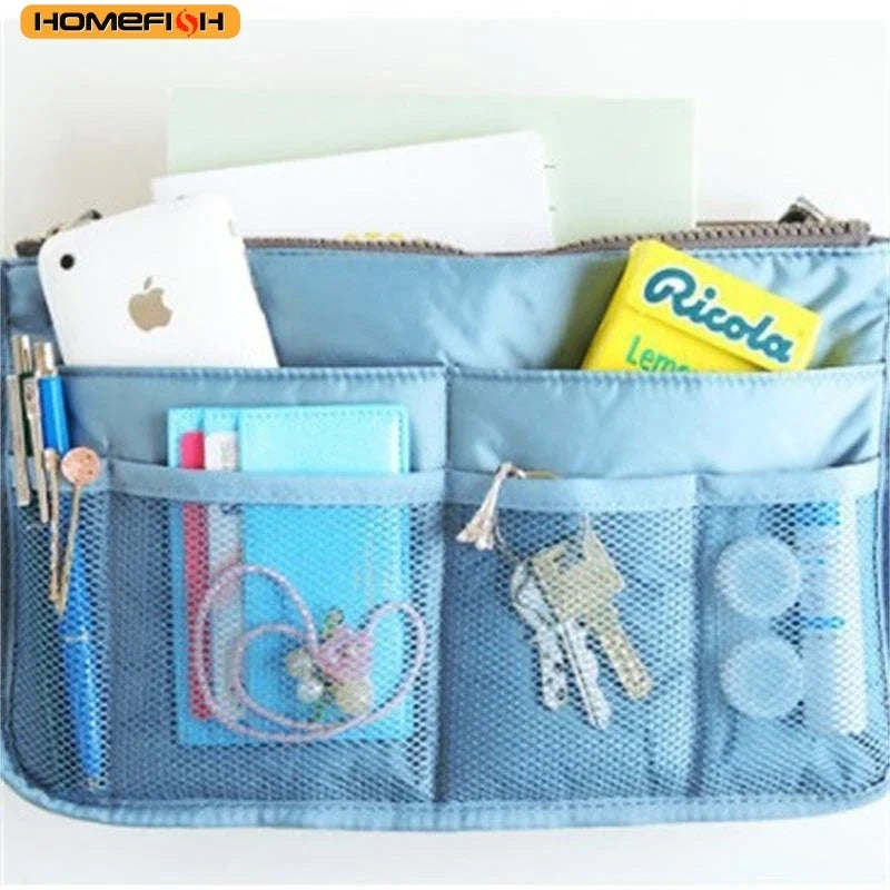 HOMEFISH Multi-Pocket Makeup Bag