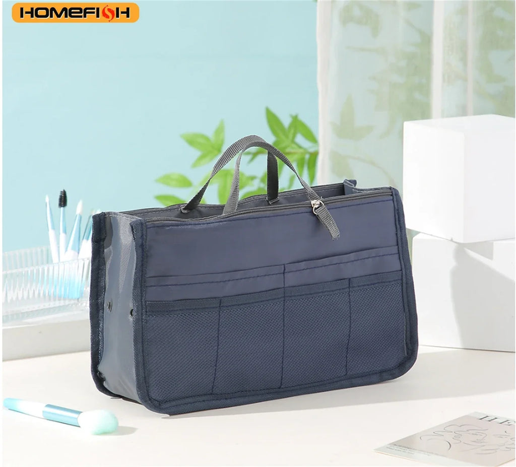 HOMEFISH Multi-Pocket Makeup Bag