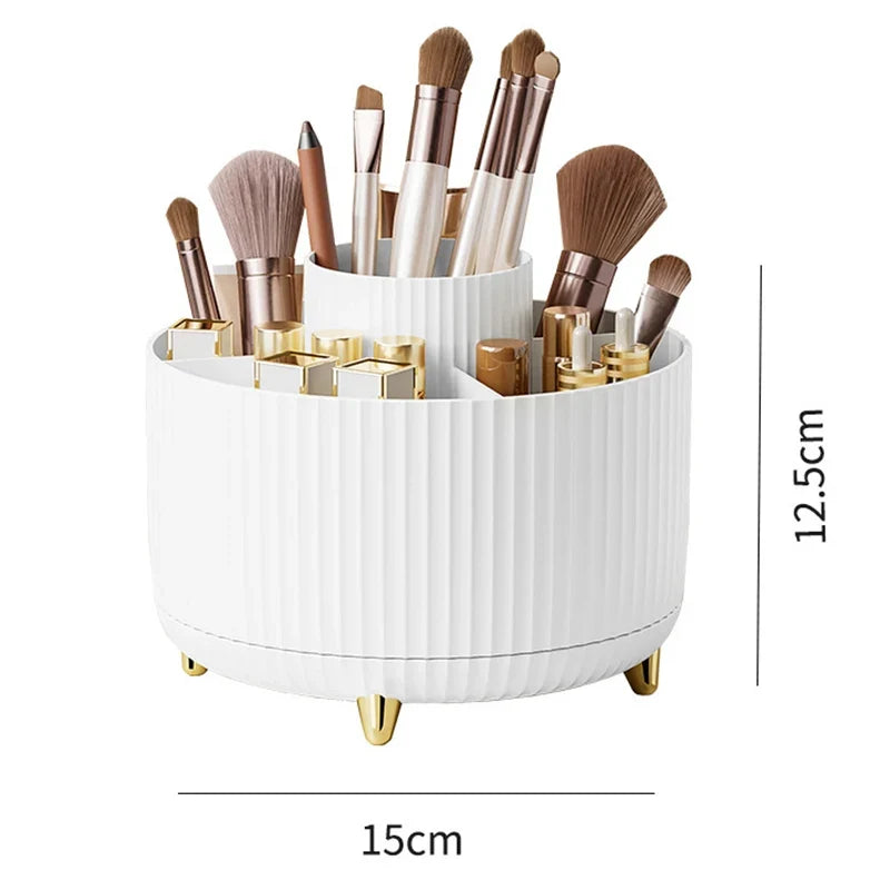 Rotating makeup storage holder for vanity organization
