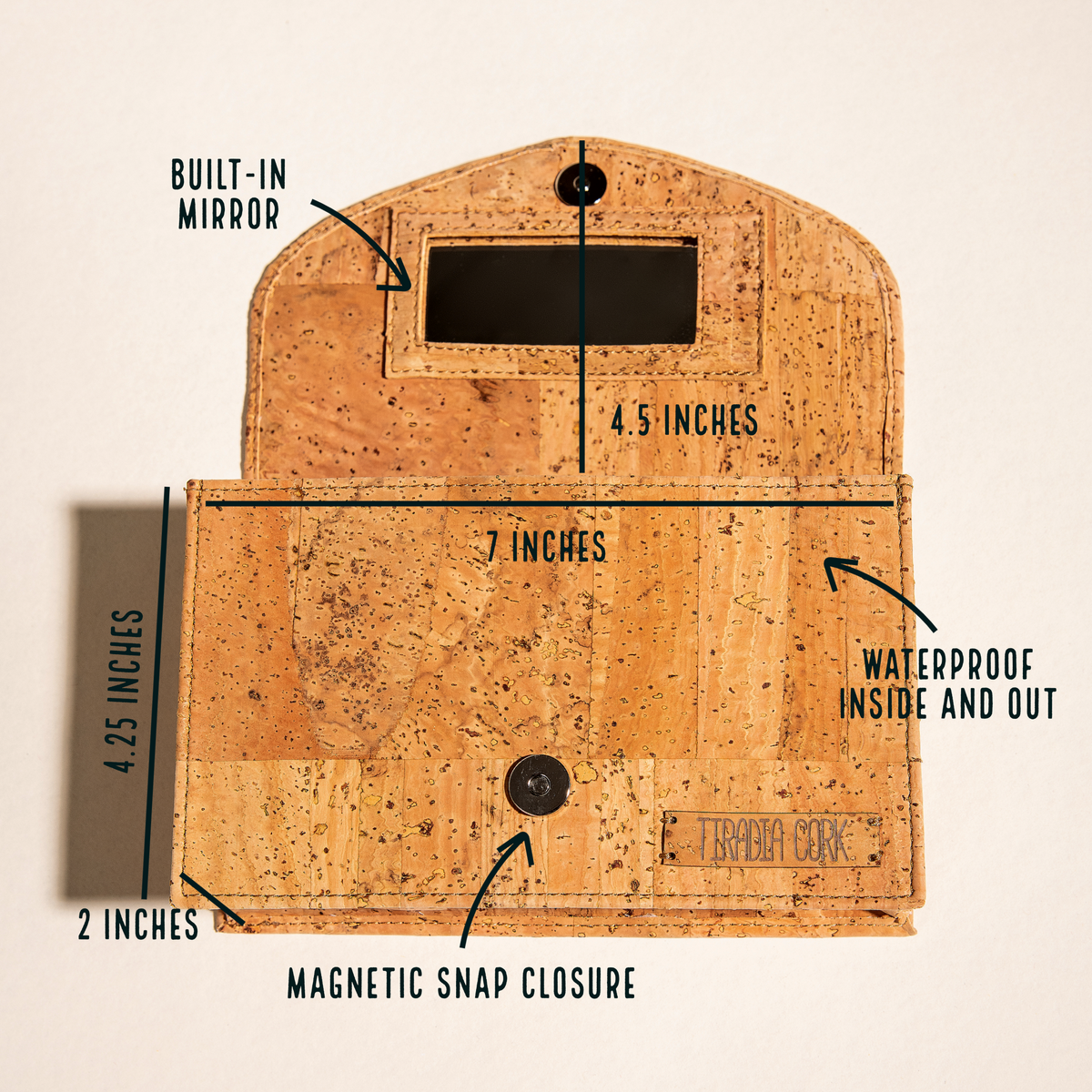 Tiradia Cork Glam Cosmetic Bag — product image
