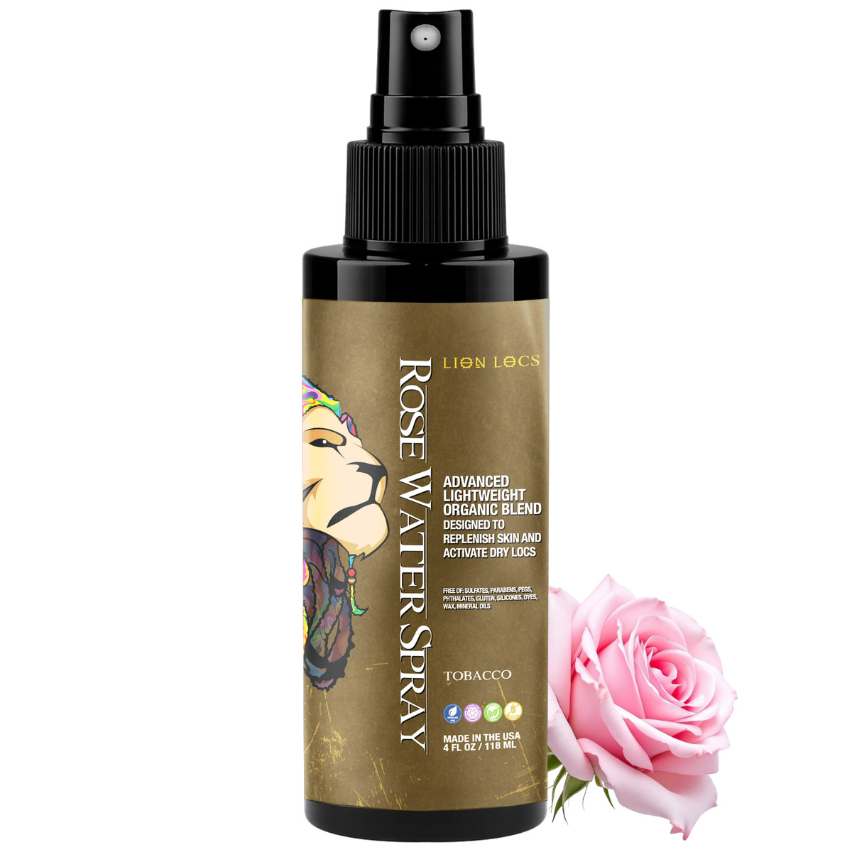 LionLocs Rose Water Spray — Tobacco