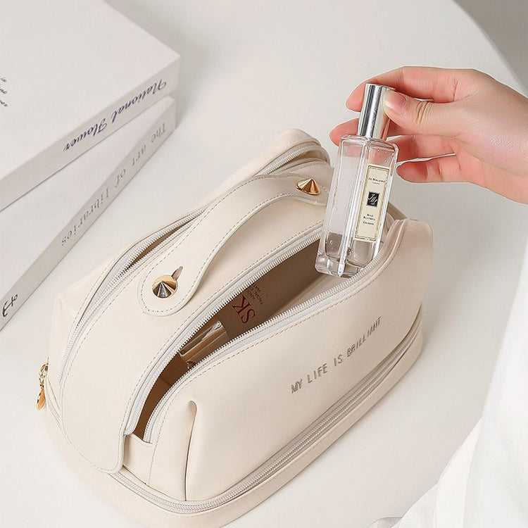 Double-Layer Travel Makeup Bag