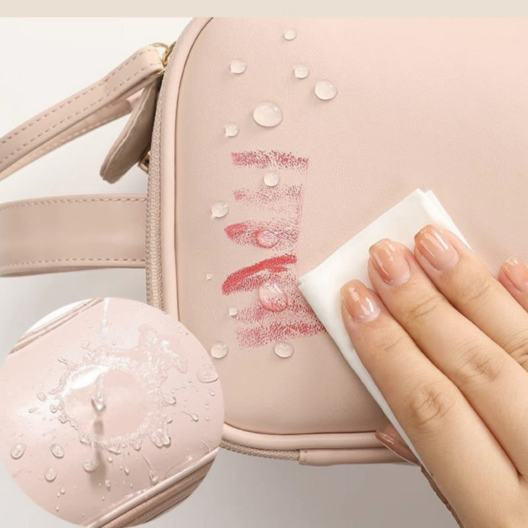 Makeup and toiletry organizer bag with multiple compartments