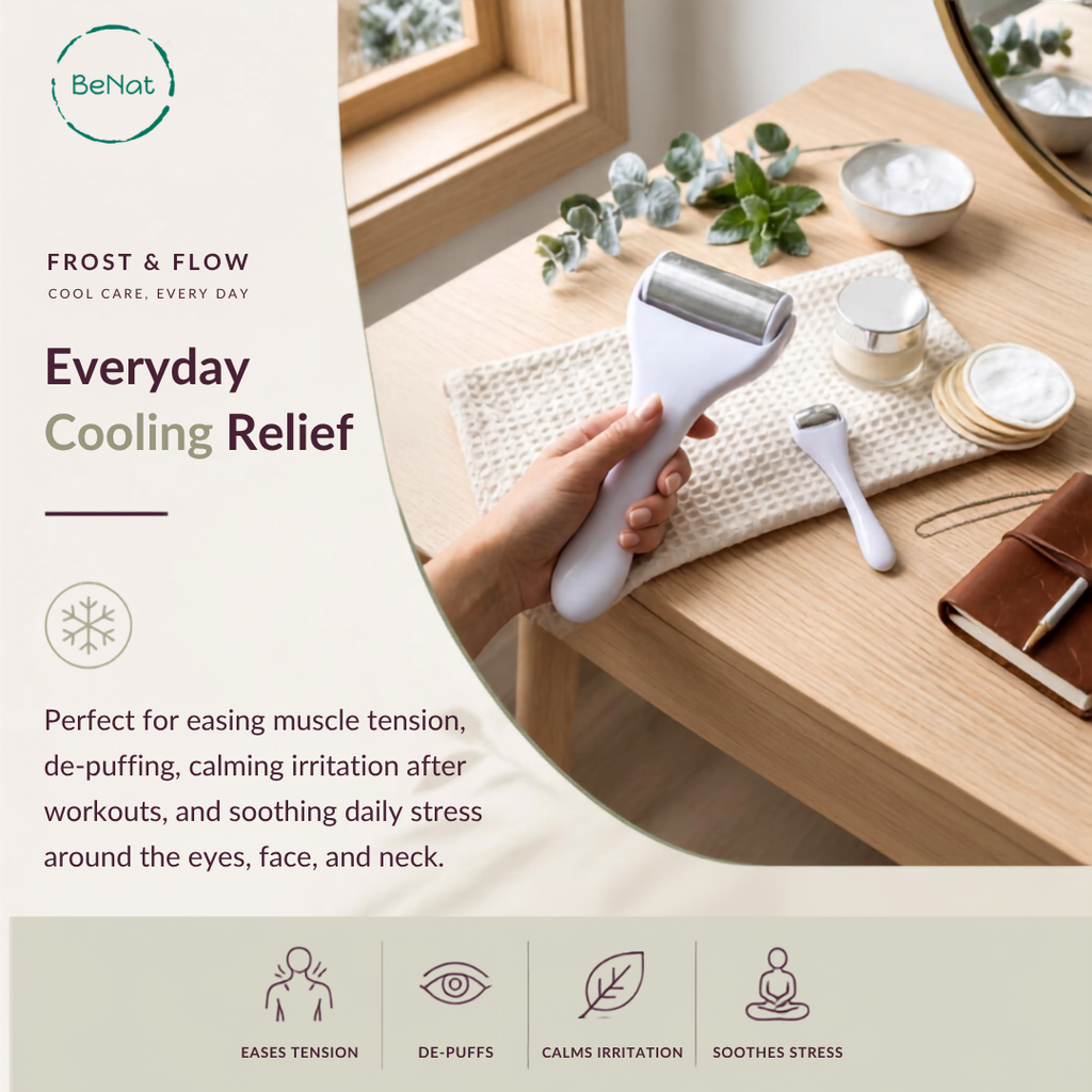 Face and body cooling massage roller set